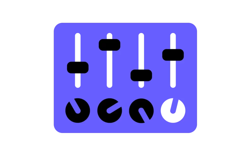 Icon representing the mix bundle of mixing and mastering services for musicians, artists, producers, and beatmakers, including professional mixing engineers for hire.